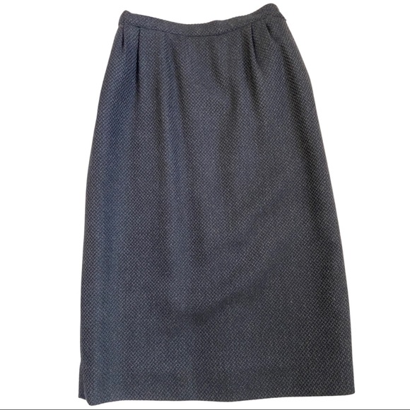 Vintage Soft Wool Blend Lined Skirt A-line w/ Back Button Slit by Graham & Gunn - Picture 1 of 13